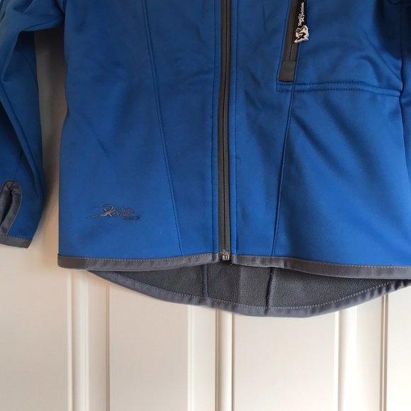 Windproof Softshell Blue Jacket no Hood - Picture 4 of 8